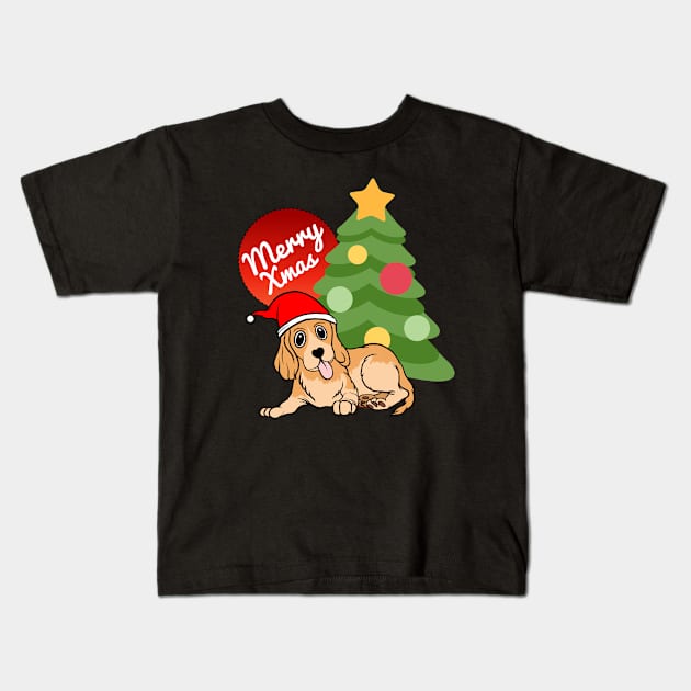 Christmas Dog Merry Xmas T-Shirt Kids T-Shirt by hubcon